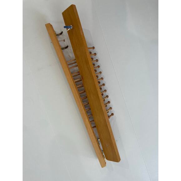 1980 VTG TIES RACK WOODEN OAK WOOD HOLD TIES AND BELTS Set Of 2 VERSATILE - Picture 11 of 14